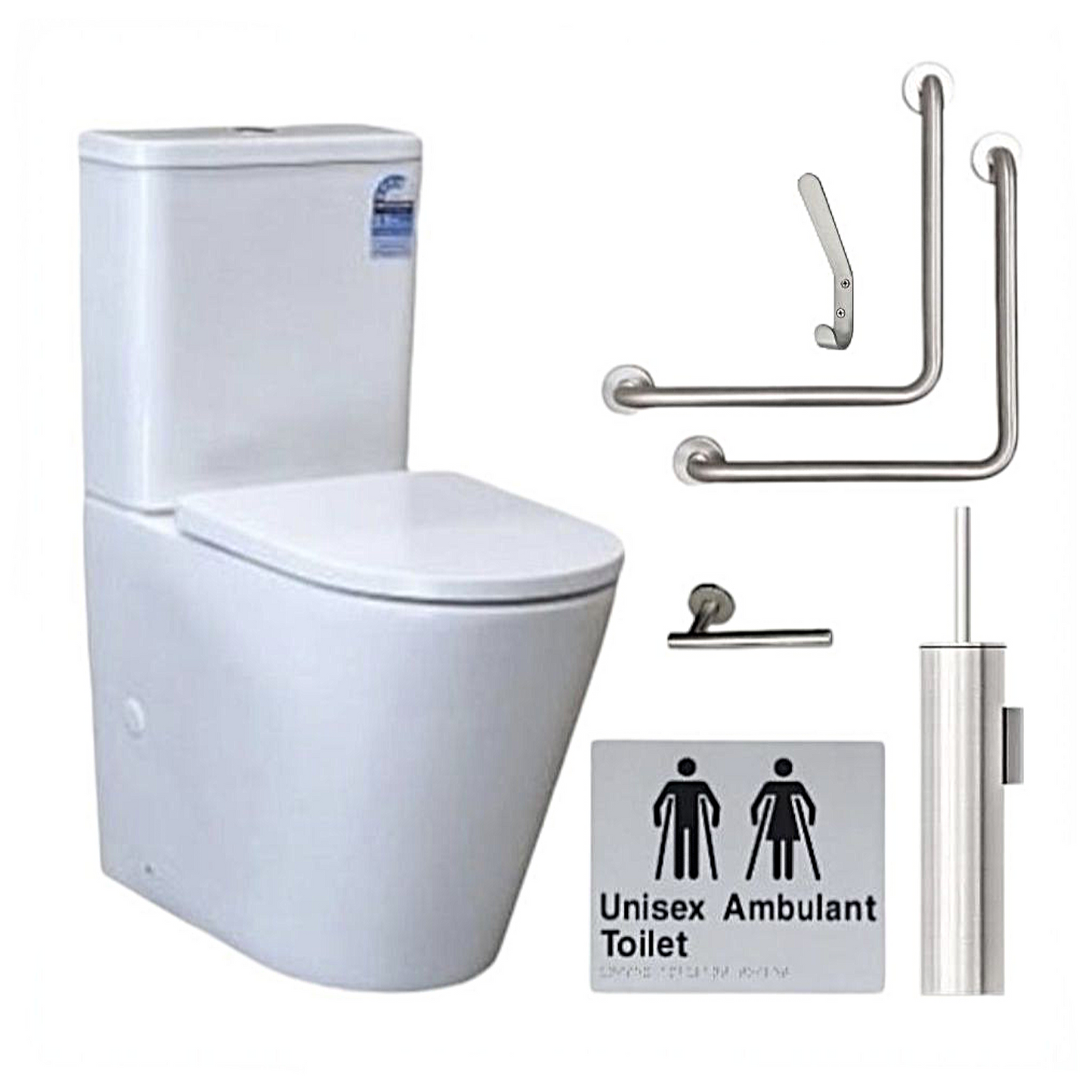 CLASSIC AMBULANT TOILET BUNDLE (STAINLESS STEEL) SKU:ATB01‑1