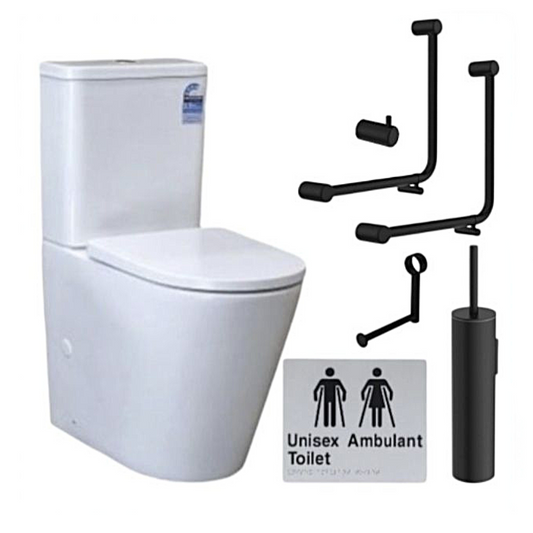 SIGNATURE AMBULANT TOILET BUNDLE (MATTE BLACK) SKU:ATB01‑4